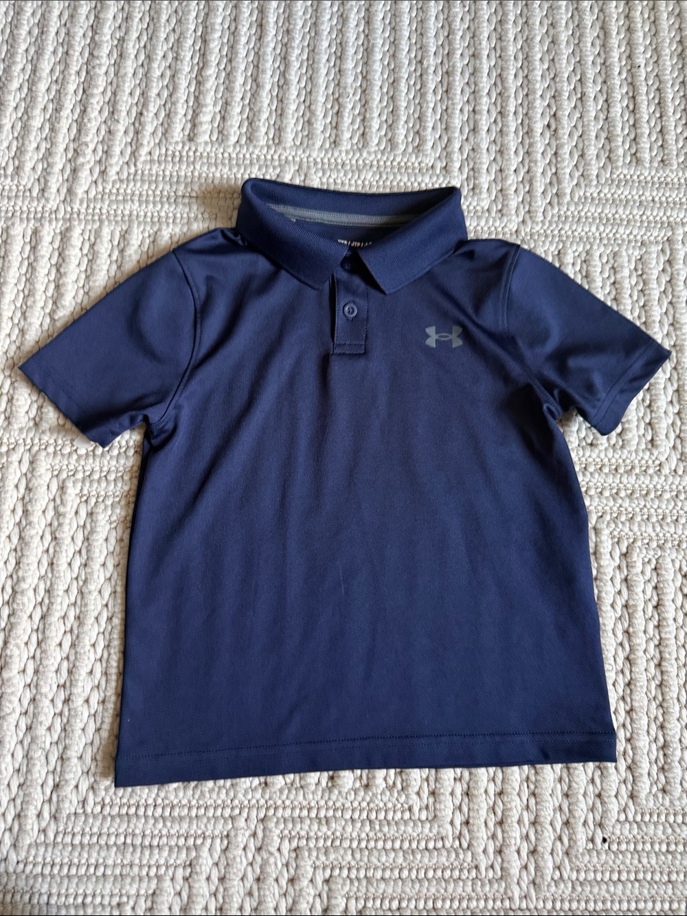 Under Armour Navy Blue Boys' Polo Performance Top